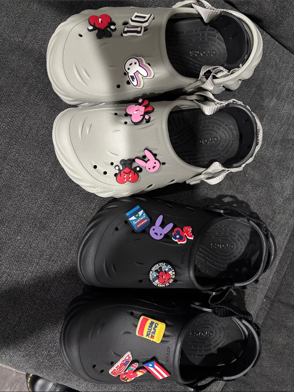 Crocs Women’s Classic Echo Clog - Gray & Black (jibbitz not included)